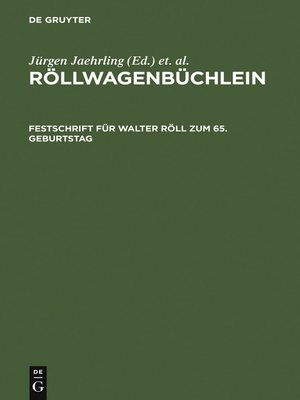 cover image of Röllwagenbüchlein